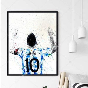 Lionel Messi Art - Hand Painted Art Prints - Poster - Gift