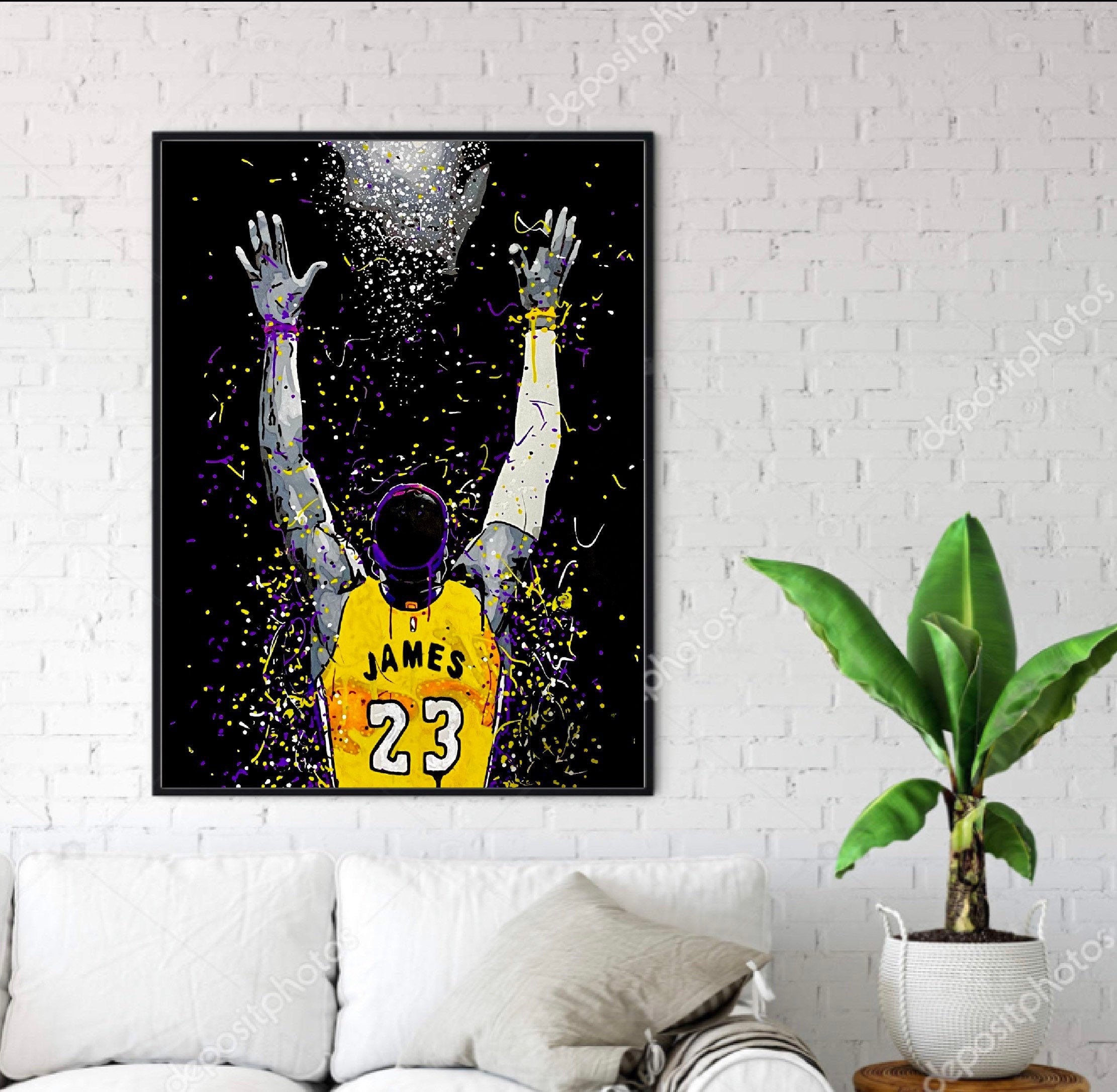 Lebron James Art - Hand Painted Art Prints - Poster - Gift - Etsy