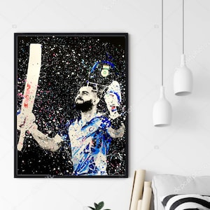 Virat Kohli Art - Láminas artísticas pintadas a mano - Póster - Regalo