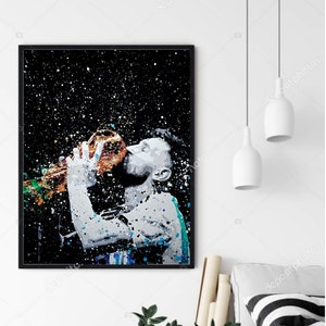 Lionel Messi Art - Handgemalte Kunstdrucke - Poster - Geschenk
