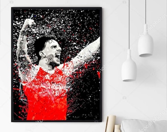 Declan Rice Art - Handgeschilderde kunstafdrukken - Poster - Cadeau
