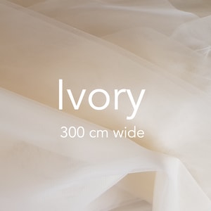 Soft ivory tulle | Tulle for decor | Illusion tulle | Ivory veil tulle | Soft tulle for sewing | Ivory soft net | 300 cm (3 yards)