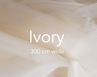 Soft Ivory Illusion Tulle | 300 cm (3 yards)
