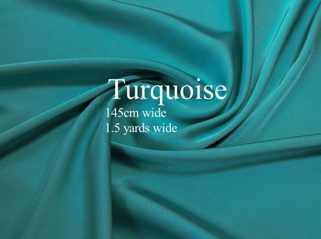 Soft Silk Satin Fabric Turquoise Silk Fabric Ultramarine Satin Soft