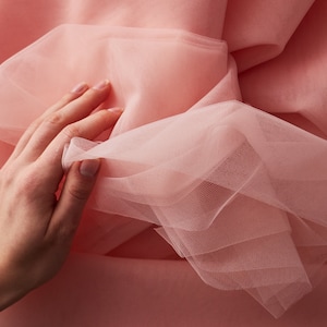 Rose petals tulle | Tulle for decor | Illusion tulle | Veil tulle | Tulle for sewing | Soft net | 300 cm (3 yards)