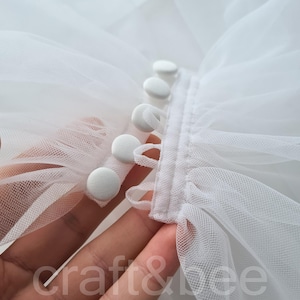 High quality silk satin buttons | Wedding dress buttons | Handmade buttons | White/Ivory  | SET of 6 buttons