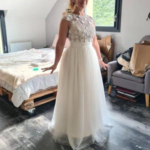 Premium Ivory/White tulle | Tulle for decor | Illusion tulle | Ivory veil tulle | Soft tulle for sewing | Ivory soft net | 300 cm / 3 yards