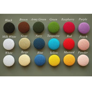 Kleurrijke katoenen knopen | Handgemaakte set van 6 (10 mm - 25 mm)
