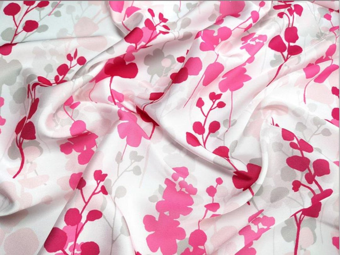 Light Raspberry Satin Sheets Fabulous Flowers Silk | Soft Silk Satin Fabric | Soft Pink-raspberry ...
