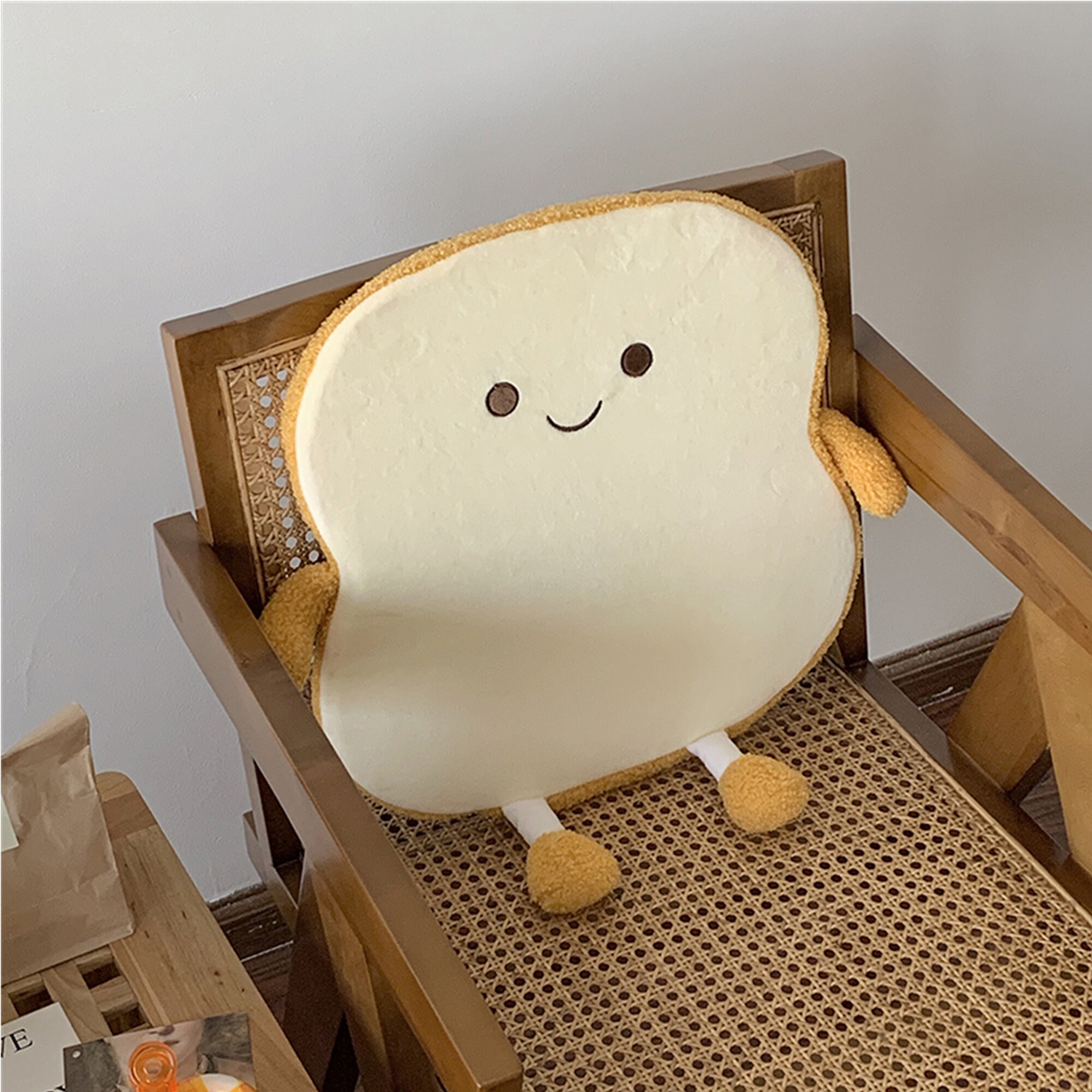 Cute Toast Sponge Cushion Thicken Office Chair Cushion Plush Etsy