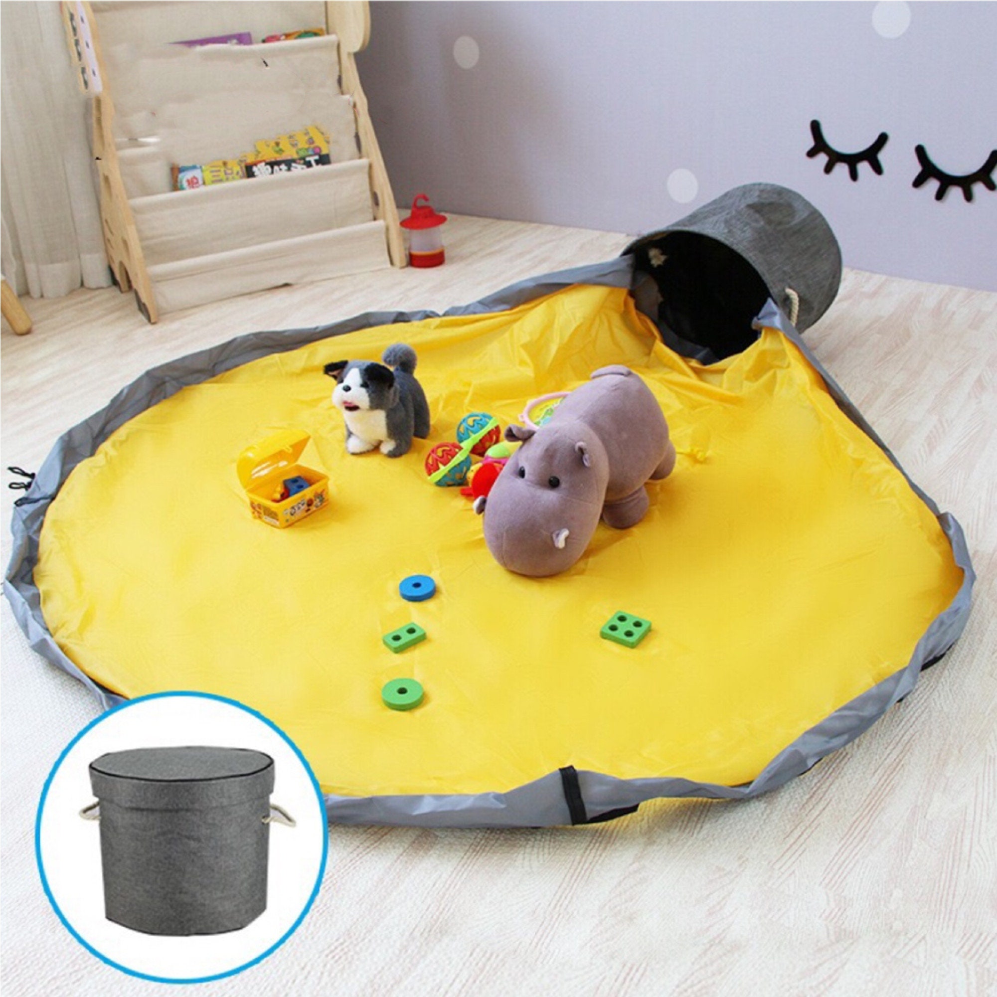 Children's toy storage storage bucket large storage bag Etsy