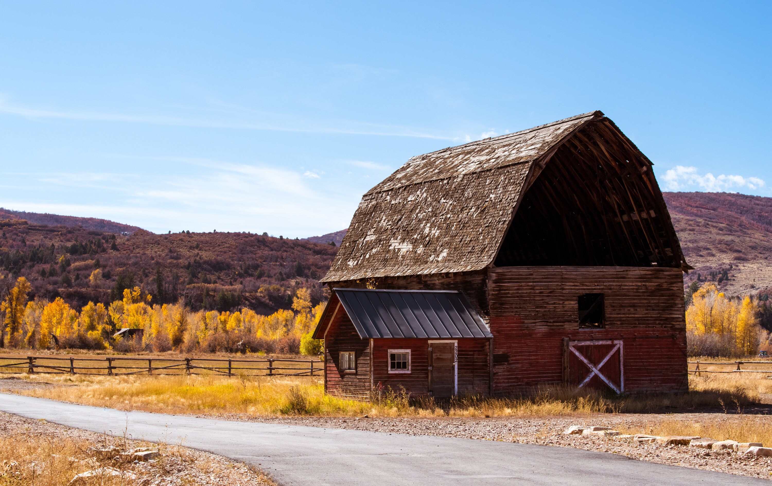 Woodland Utah Barn in Fall Etsy