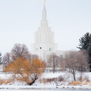 Idaho Falls Temple in Winter 2