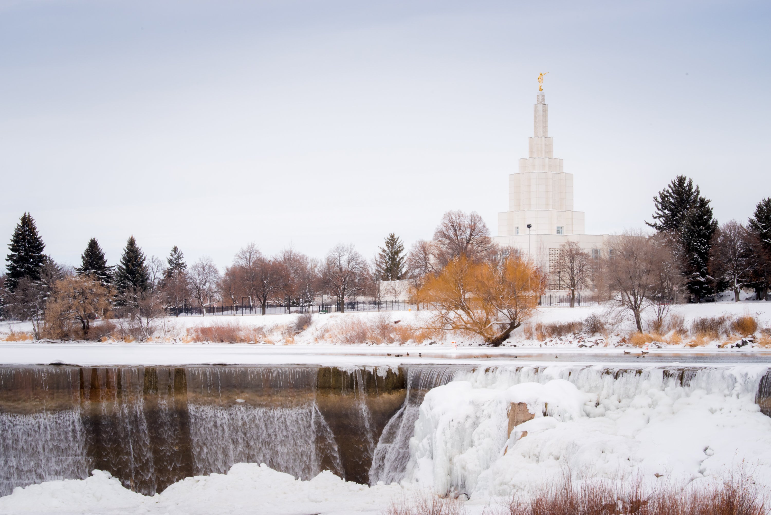 Idaho Falls Temple in Winter Etsy