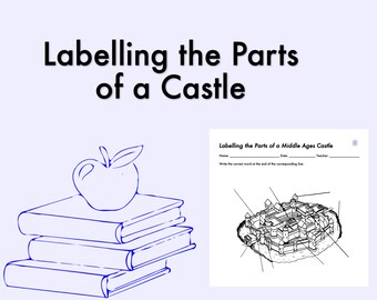 Middle Ages Bundle Labelling the Parts of a Castle Worksheet | Etsy