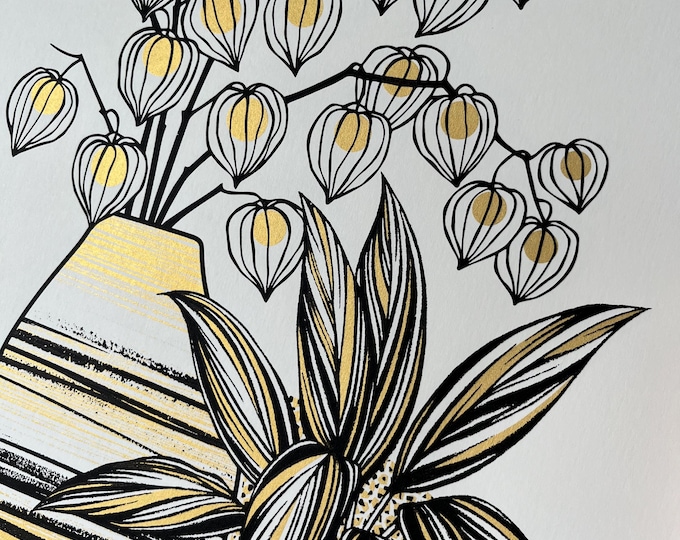 Physalis Print, Original limited edition screenprint