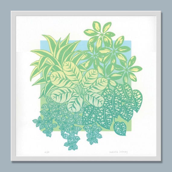 Ctenanthe Screen print original botanical wall art