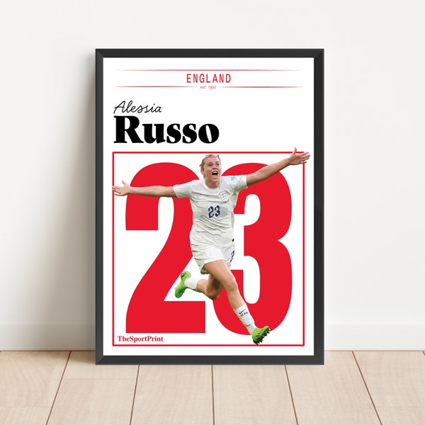 Alessia Russo | England Women's Lionesses Legend Football Soccer Poster | Sport Art