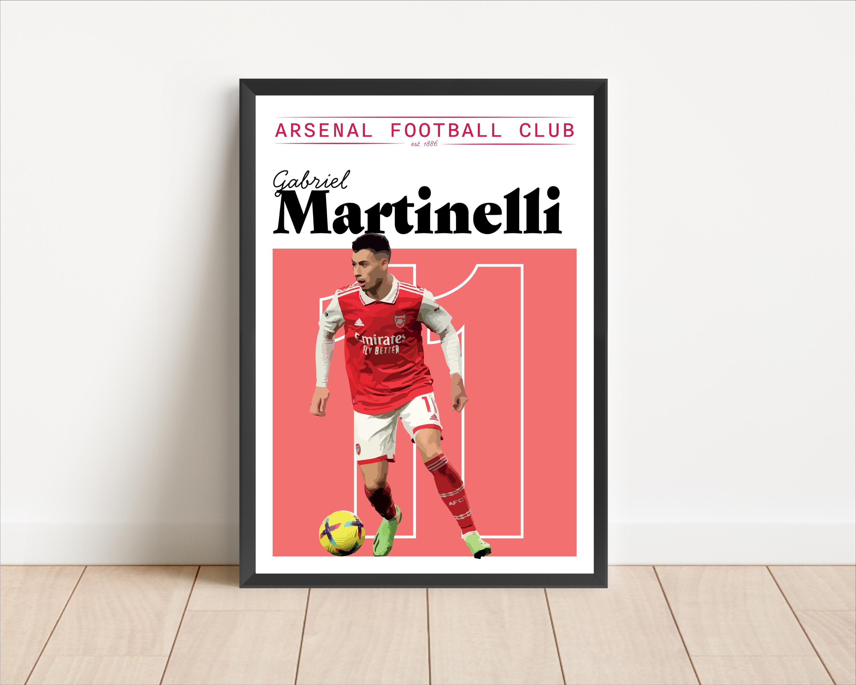 Poster Gabriel Martinelli Arsenal FC – Imprimé Artistique – Idée Cadeau Foot