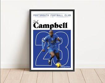 Sol Campbell | Portsmouth Legend Football Soccer Poster | Sport Art