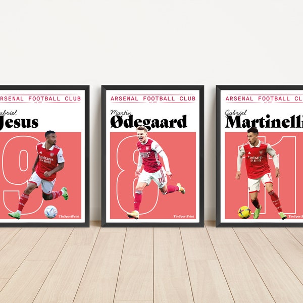 Football Arsenal Legends Players Poster Print | Sport Art | Fathers Day Present | Son Gift | Son Present | Dad Gift | Dad Present