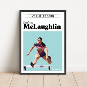 Sydney McLaughlin World Record Poster Print Running Hurdles Athletics Sport Art image 5