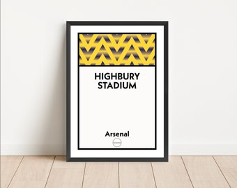 Arsenal Highbury Stadium Monopoly Style Card Away Kit | Arsenal Football Poster | Sport Art