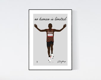 Eliud Kipchoge "no human is limited" poster