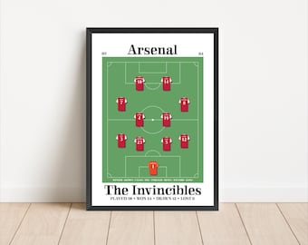 Arsenal Invincible's Poster | Arsenal Football Poster | Sport Art