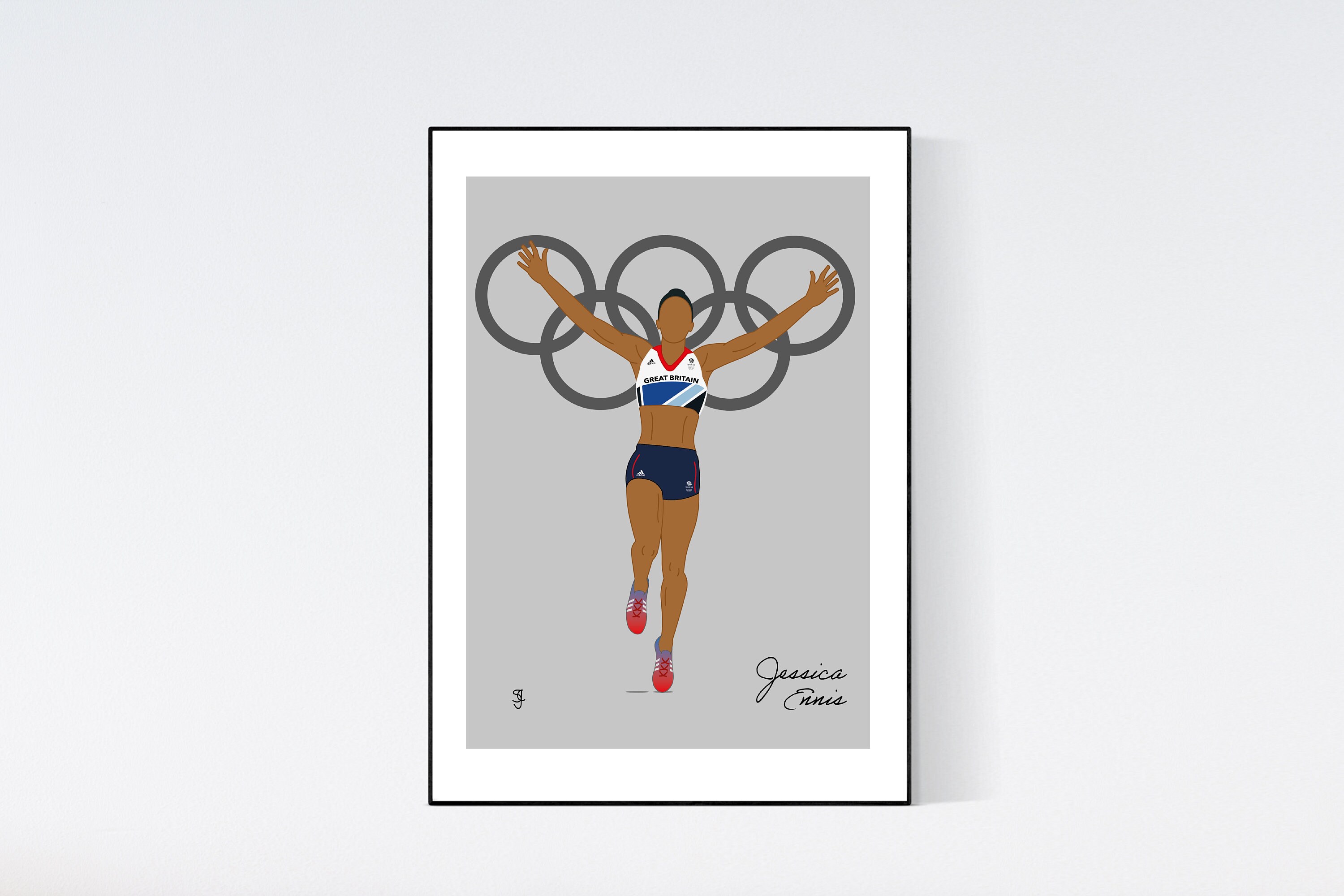 Jessica Ennis Olympics Poster Etsy Denmark