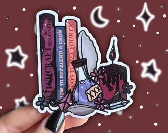 Witchy, Mystical, Spooky Scene Sticker | Witchy Sticker, Gothic Sticker, Oddities and Curiosities Sticker, Mystical Sticker, Crystal Sticker
