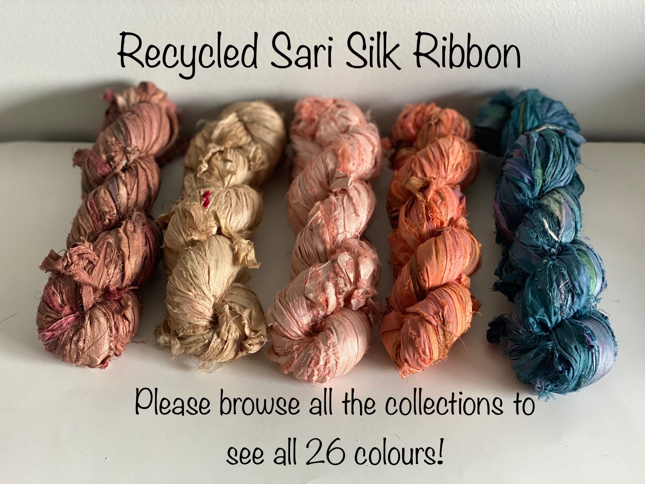 Recycled Sari Silk Ribbon