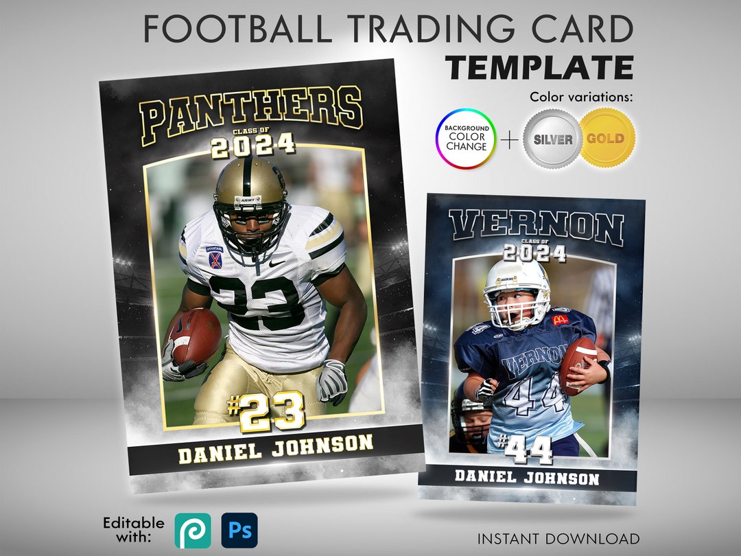 Football Card Template, Stadium Trading Card Template, Custom Football Football Card Template, Stadium Trading Card Template, Custom Football