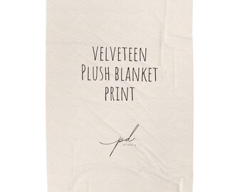Custom Velveteen Plush Blanket - PhotoDigiStudio Printing & Shipping Service
