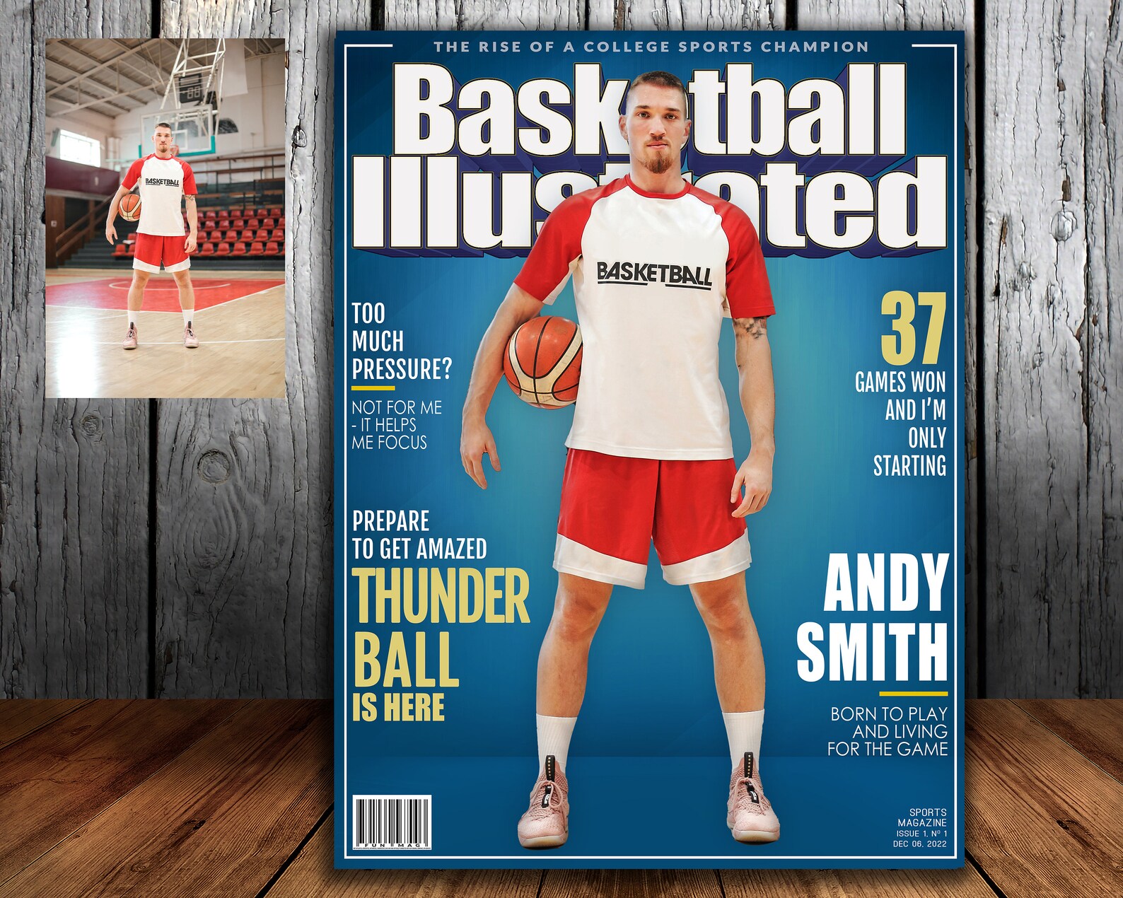 Sports Gifts for Him or Her Custom Magazine Cover Sports Etsy
