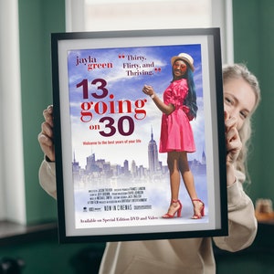 Custom 13 Going on 30 Movie Poster, Personalized Birthday Gifts for Her