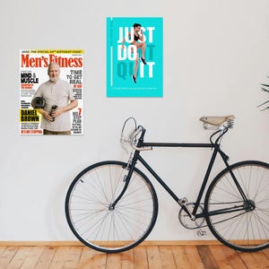 Custom Magazine Poster Fitness Gifts for Him, Funny Fathers Day Gift for Dad, Personalized Sports Wall Art, Birthday Gifts for Boyfriend image 7