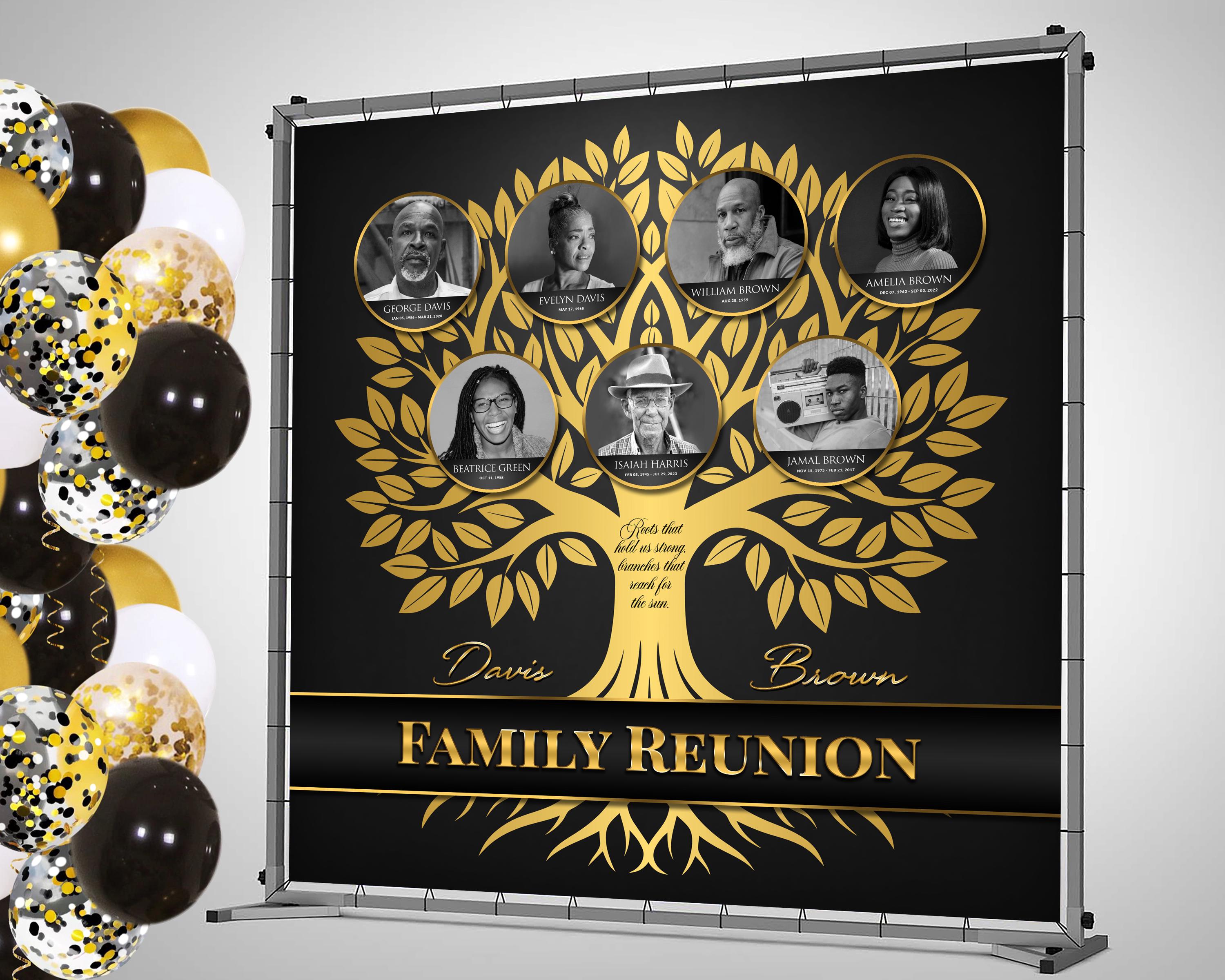 Family Reunion Backdrop Nearby