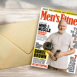 Custom Magazine Poster Fitness Gifts for Him, Funny Fathers Day Gift for Dad, Personalized Sports Wall Art, Birthday Gifts for Boyfriend image 9