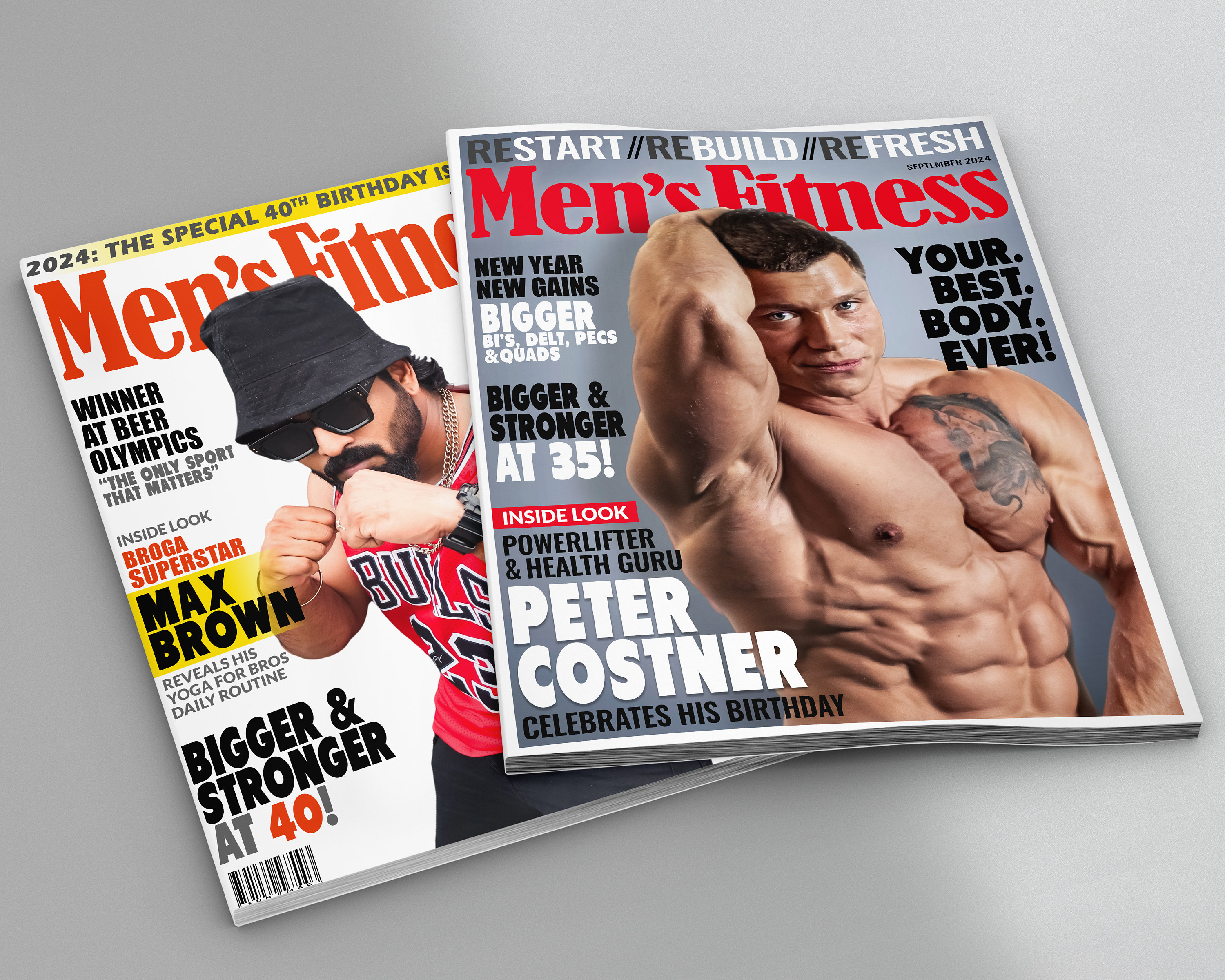 Custom Magazine Cover Funny Birthday Gifts for Him Fitness -  Israel