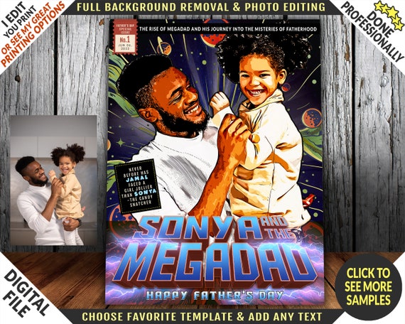Custom Comic Book Cover, Personalized Comic for Dad, Father of the Bride Gift, Father's Day Gift, Dad Christmas Gift, New dad Gift from Wife Il_570xn
