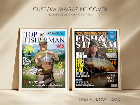 Custom Fishing Magazine Cover Personalized Fishing Gifts for Men, Fly Fishing  Gifts for Him, Fishing Dad Gift, Angler Funny Fisherman Gift -  Canada