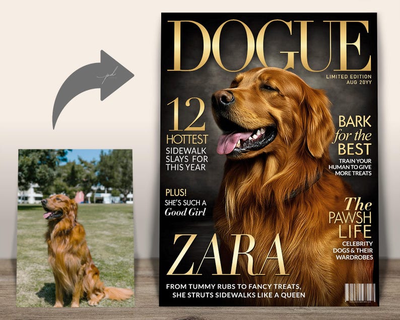 DOGUE Magazine Cover — Zara — Custom DOGUE cover featuring Zara in luxury fashion magazine style.