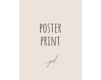 Custom Poster Print (delivered rolled up) - PhotoDigiStudio Printing & Shipping Service