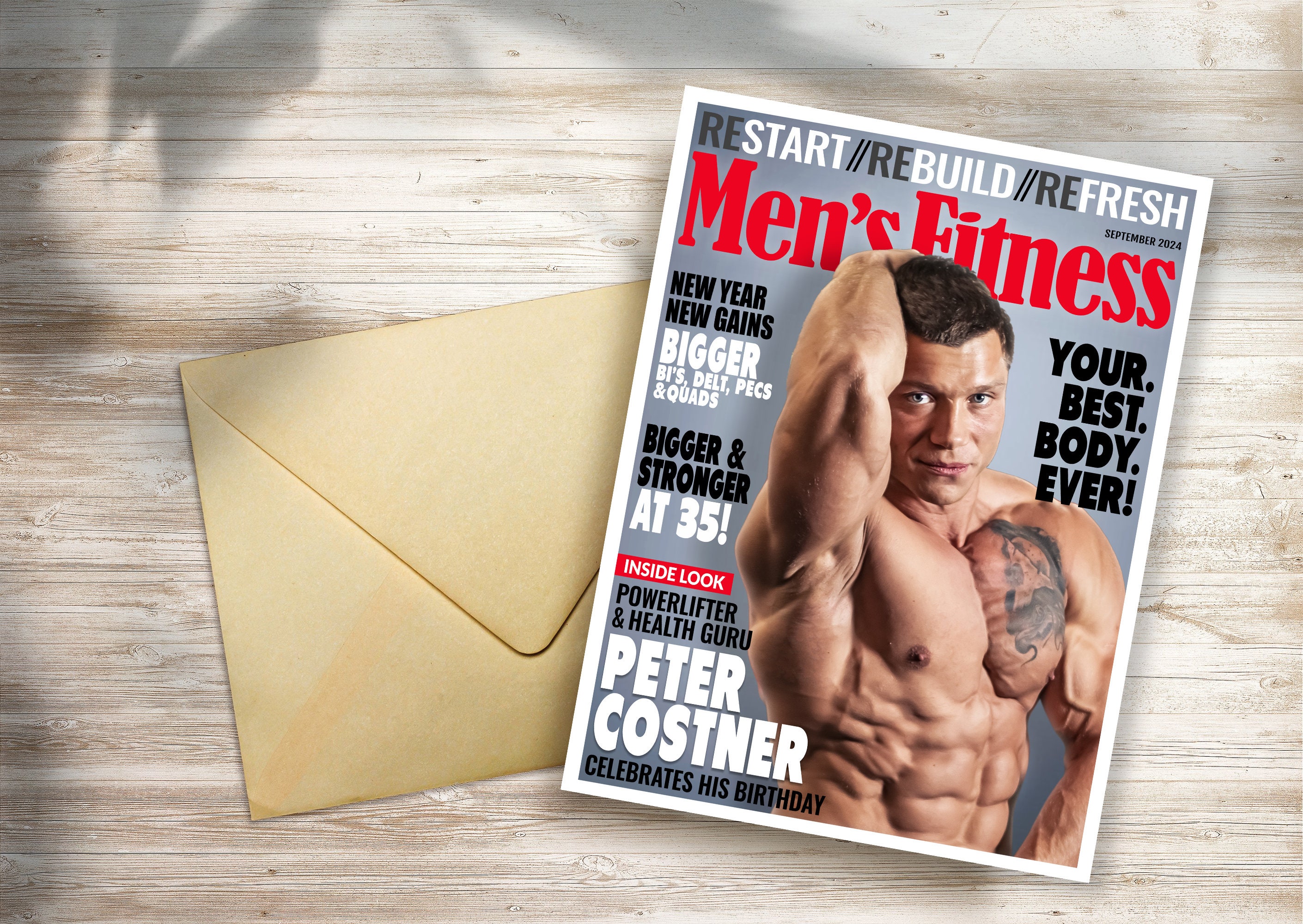 Custom Magazine Cover, Funny Birthday Gifts for Him, Fitness Gifts for Men,  Gift for Gym Rat, Gag Gift for Men Room Decor, Sports Poster -  Hong  Kong