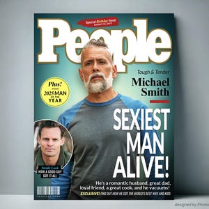 Couverture de magazine personnalisée, l'homme le plus sexy du monde, cadeaux d'anniversaire personnalisés pour lui, cadeau d'anniversaire de mari ou petit ami, cadeau de la Saint-Valentin pour lui