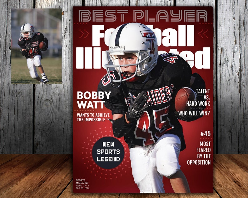 Sports Gifts for Him or Her Custom Magazine Cover Sports Etsy