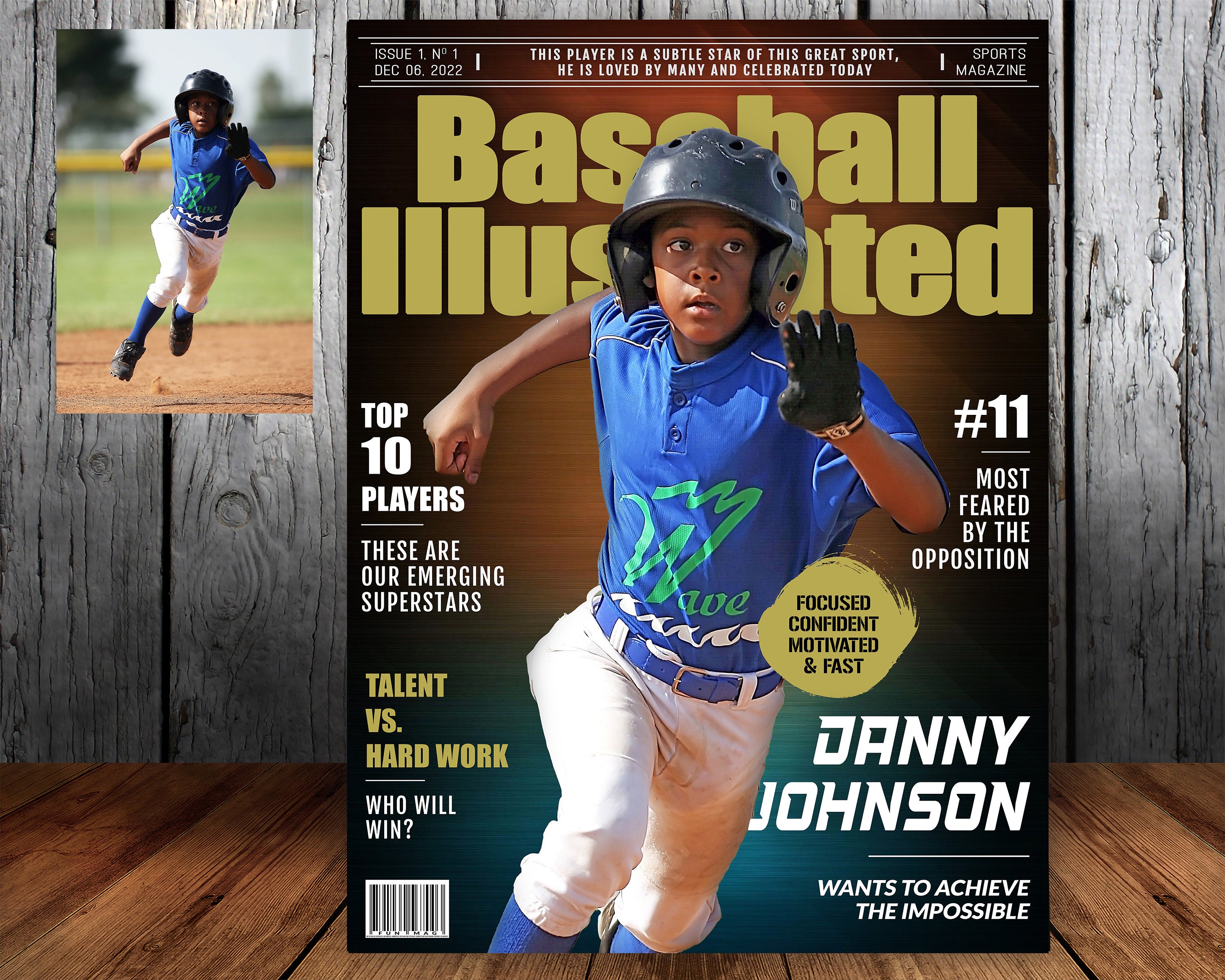Sports Gifts for Him or Her Custom Magazine Cover Sports Etsy