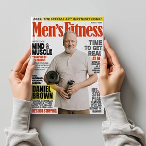 Custom Magazine Poster Fitness Gifts for Him, Funny Fathers Day Gift for Dad, Personalized Sports Wall Art, Birthday Gifts for Boyfriend image 8