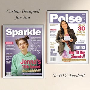 "30 Geburtstagsparty-Dekorationen, Poise Magazin Cover, 30.Geburtstagsgeschenk für Sie, 30.Geburtstagsposter ""Thirty and Thriving""."